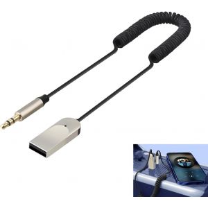 KALANKA-Récepteur Bluetooth 5.4 AUX pour Voiture avec Micro Intégré, Adaptateur Jack 3.5mm Bluetooth USB pour Appels Mains Libres et Musique sans Fil, Compatible Haut-Parleurs, Autoradios et Systèmes - Neuf