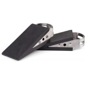 Bouchon De Porte Avec Poignée En Acier Inoxydable ¿ Set De 2 Étage La Porte S'arrête ¿ De-Chaussée Bouchon De Porte, Facile D'utilisation Grâce À La Poignée - Neuf