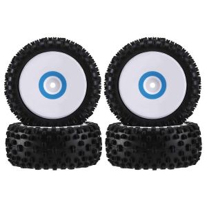 4Pcs Pneus Avant et Arri&egrave;re Pneu De Roue Pour 124017 1/12 RC Voiture De Mise &Agrave; Niveau Pi&egrave;ces Accessoires De Rechange - Neuf