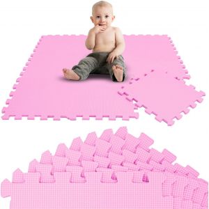 9 Pi&egrave;ces Tapis De Sol B&eacute;b&eacute; D&egrave;s Le Premier Mois - 30x30 Cm Dalles En Mousse Eva - Surface De Jeu Douce Pour L'&eacute;veil - Carr&eacute;s Puzzle Antid&eacute;rapants - Rev&ecirc;tement Pour La Chambre Des Petits - Neuf