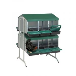 Pondoir Poule Pro Vertical Galvanis&eacute;e Vertical 12 Nids - Neuf