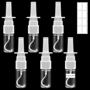 Lot De 6 Vaporisateurs Nasaux Vides,10ml Spray Nasal Vides,Transparent Vaporisateur En Plastique Avec Couverture Pour Le Sérum Physiologique Les Huiles Essentielles (10ml) - Neuf