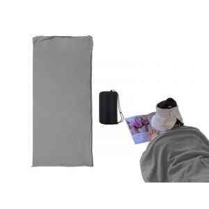 Doublure De Sac De Couchage Portable En Polaire Pour Voyage Et Camping - Gris - Neuf