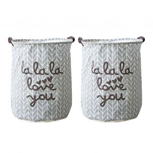 HJLIAN Panier a linge sale en tissu gris, pliable, resistant a la salete, multifonctionnel, autonome, pour toilettes - Neuf