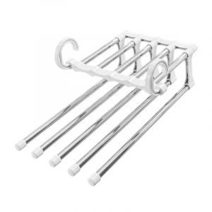 porte-pantalon pliable multifonctionnel blanc pour la maison, support de rangement suspendu pour garde-robe - Neuf