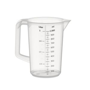 Eryi-Pichet Gradué Ø 12 Cm, H: 17 Cm, 1 Liter Polypropylen - Neuf