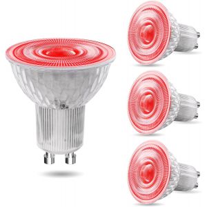 Yemaesre-Ampoule Led Gu10 Couleur Rouge,5w Mr16 Lampe Led Rouge Non Dimmable, Angle De Faisceau 120°, Halogène 50w Équivalent, Pour Éclairage Pay R Et Éclairage Décoratif,Lot De 4 - Neuf