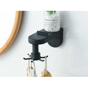 Porte-Ustensiles Mural Autocollant Noir - Lot De 2 - Neuf