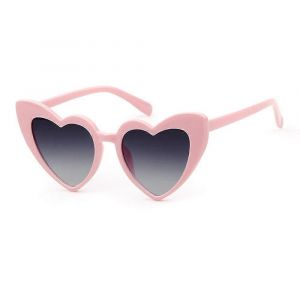 Vintage R&eacute;tro En Forme De Coeur Amour Cat Eye Lunettes De Soleil Pour Les Femmes, Protection Uv, Style &Agrave; La Mode, Cadre Rose - Neuf