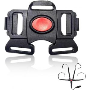 Harnais Sangle Plastique Boucle Pour Poussette Chaise Haute 5 Point Harnais De S&eacute;curit&eacute; Clip 25mm,Harnais Chaise Haute(Noir) - Neuf