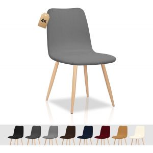 Eryi-Housse De Chaise Scandinaves Lot De 4 Housse De Chaise Extensible Salle À Manger Universel Amovible Lavable Durable Couverture De Chaise Sans Accoudoir Pour Cuisine Restaurant Décoration,Gris - Neuf