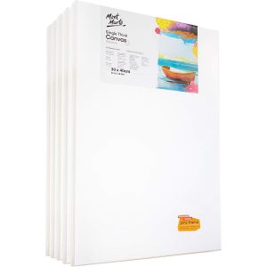Toile Peinture 30x40 Cm-Lot De 5-Toile A Peindre Étirée-Coton,Blanc,Apprêt-280gsm-Pour Peindre Avec Peintures Acryliques,Peintures À L'huile,Gouache - Neuf
