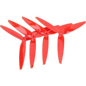 SANSH-Hélice à Trois Pales, 4 Pièces 7040 FPV, Ensemble D'hélices avec 3 Pales pour Drone de Course FPV RC de 7 Pouces et 8 Pouces (Rouge) - Neuf