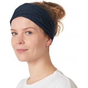 Tzf-Serre Tete Femme 100% Coton - Bandeau Cheveux Homme Bandana Tête Foulard Elastique Boho Extensible Marine - Neuf