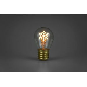 SJZG-Ampoule Sans Fil | Ampoule &Agrave; Piles Usb | Lampe Led Edison Pour Chambre &Agrave; Coucher | Ampoule &Agrave; Piles | Ampoule Edison (Flocon De Neige) - Neuf