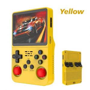 Arkos R36s Rétro Console De Jeu Vidéo Portable Système Linux 3.5 Pouces Écran Ips R35s Pro Lecteur Vidéo De Poche Portable 64gb Jeux-64g-Jaune - Neuf