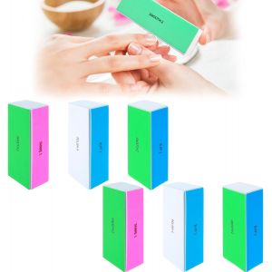 Lot De 6 Blocs De Polissage Pour Ongles - 4 Niveaux - &Eacute;limine Les Bords Et Cr&eacute;e Instantan&eacute;ment Une Lime &Agrave; Ongles Professionnelle Brillante - Pour Fa&ccedil;onner, Lisser Et Polir - Neuf