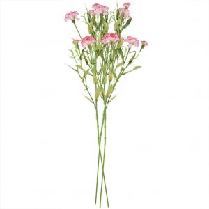 HJLIAN Lot de 3 bouquets de fleurs artificielles en soie, 6 oillets, decoration de mariage, franges rouges - Neuf