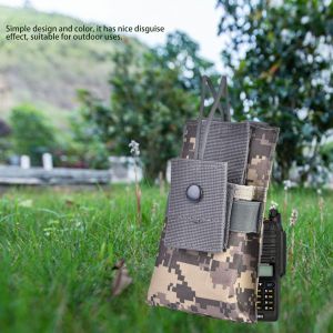 Pochette De Rangement Legere En Nylon Pour Interphone Militaire, Compatible Avec Le Systeme Molle (Camouflage Acu) - Neuf