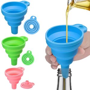 Entonnoir Pliable En Silicone, Lot De 3 Entonnoirs De Cuisine Pour Le Transfert De Liquides - Neuf