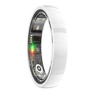 Bague Connect&eacute;e Noire Taille 8 Moniteur Cardiaque Et Suivi Sommeil &Eacute;tanche Ip68 Blanc Yonis - Neuf