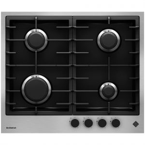 De Dietrich DPE4620XF plaque Noir, Acier inoxydable Int&eacute;gr&eacute; 60 cm Gaz 4 zones - Neuf