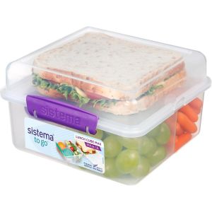Kalanka-To Go Bo&icirc;te &Agrave; Repas Cube Max | Bo&icirc;te &Agrave; Repas De Style Bento De 2 Litres Avec Compartiments Et Pot &Eacute;tanche Pour Yaourt | Sans Bpa | Couleurs Assorties (Non S&eacute;lectionnable) - Neuf