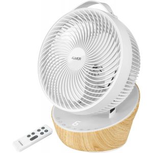 Ventilateur Ultra Silencieux 20dB avec Télécommande 1823m³/h Moteur DC Brushless 12 Vitesses 8h Minuterie 3D Oscillation Turbo Ventilateur Circulateur d¿Air Ventilateur de Table Bureau Chambre - Neuf