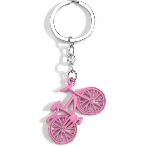 KAL-Porte Clés Vélo Rose Pour Étudiants, Couples Et Enseignants, Porte Clés Personnalisé Comme Cadeau Pour Les Enseignants, Cadeau De Remise De Diplôme Pour Elle, Joli Porte Clés Avec Breloque De Sac - Neuf