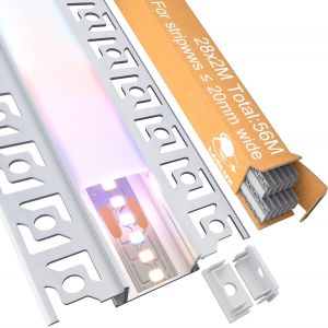 10 X Profil&eacute; Aluminium Led D'angle Pour Rubans Led 1m (10m) &iquest; Profile Led Angle Avec Diffuseur Opale &iquest; Taille 15.8 X 15.8mm &iquest; Support Id&eacute;al Pour Rubans Led Jusqu&iquest;&Agrave; 10mm De Largeur - Neuf