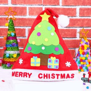 Feutre De Noel Artisanal En Tissu Non Tisse, Mignon, Bricolage, Feutre, Couture, Artisanat, Ornement, Jouet Fait Main, Chapeau (Sapin) - Neuf