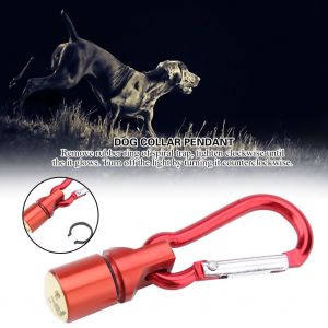Hjlian Collier De Securite Pour Animaux De Compagnie, Pendentif Led Etanche, Lampe Torche Pour Chien Et Chat (Rouge) - Neuf