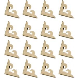 24Pcs M&eacute;tal Livre Coin Protecteur Vintage Album Photo Coins D&eacute;corations D&eacute;coratifs Triangle Bo&icirc;te Laiton Antique Protecteur Sert &agrave; Prot&eacute;ger Livres Albums Photos Menus Blocs-Notes et Chemises - Neuf