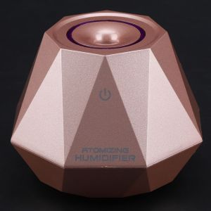 HJLIAN Mini humidificateur d'air en forme de diamant 180 ml, diffuseur d'aromes pour maison, voiture, bureau (champagne) - Neuf