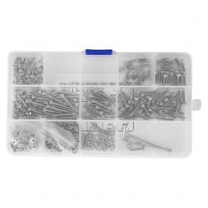 Ensemble de 662 vis a tete cylindrique creuse M2.5, rondelles plates, rondelles elastiques et ecrous - Neuf