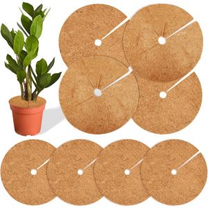 KALANKA-8 Pièces 20cm et 30cm Disque de Paillage Disque de Coco Disque de Protection Plante Disque de Paillage en Noix de Coco Tapis en Coco Protection Hivernale Tapis de Coco Protection Hivernale de - Neuf