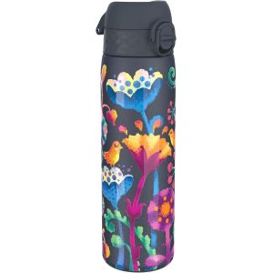 Jgd-Ion8 Gourde Isotherme Inox, 500ml, Anti-Fuite, Facile &Agrave; Ouvrir, Verrouillage S&eacute;curis&eacute;, Lavable Au Lave-Vaisselle, Poign&eacute;e De Transport, Facile &Agrave; Nettoyer, Acier Inoxydable, Motif Floral Lumineux - Neuf