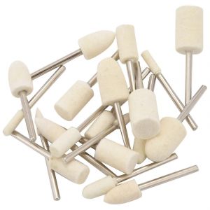 20pcs Feutre De Laine Mont&eacute; Mandrin Polissage Roues De Polissage Bits De Meulage T&ecirc;te De Meuleuse Polonais Montre Bijoux Outil Rotatif Accessoires Pi&egrave;ce Jointe - 1/8 In - Neuf