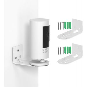 KALANKA-Lot de 2 supports muraux sans per&ccedil;age pour cam&eacute;ra d'int&eacute;rieur (1&egrave;re et 2e g&eacute;n&eacute;ration) - Support en m&eacute;tal avec adh&eacute;sif VHB puissant - Support de s&eacute;curit&eacute; anti-chute stable - Montage facile et - Neuf