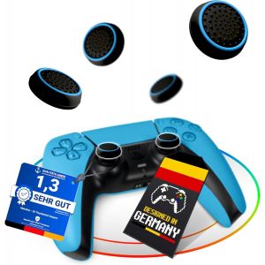 Kal-Ps4 Xbox Ps5 Thumb-Stick Ensemble Accessoires Capuchons Pour Poignées De Manette Pour Xbox One Series X S Switch Pro Controller Ps5 Ps4 Attaches Protection Manette De Jeu (4 Pièces Bleu) - Neuf