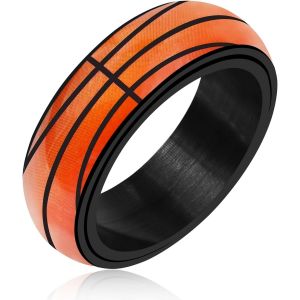 Yemaesre-Ya5036 Bague Rotative Anti-Anxiété Pour Homme Et Femme Orange - Neuf