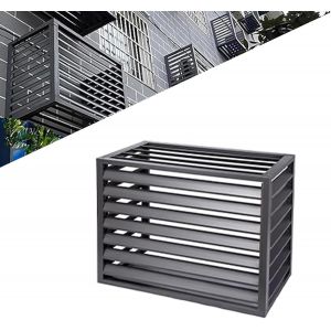 1.5p Climatiseur Mural Aluminium Composite Caisson Anti Bruit Pompe A Chaleur Support Climatiseur Exterieur Cache Clim,Étanche À La Poussière Et À L'eau Pour Intérieur Extérieur Support - Neuf