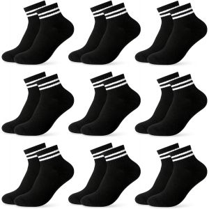 Kalanka-Lot De 9 Paires De Chaussettes De Tennis En Coton Élastique Pour Garçons Et Filles - Neuf
