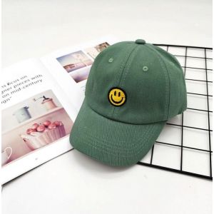 1 Pack (Vert) Casquette De Baseball Pour Tout-Petits Avec Visage Souriant, Casquette De Baseball Pour Garçons, Chapeau Amusant Lavable, Chapeau Mignon Réglable, Convient Aux Enfants De 3 À 12 Ans - Neuf