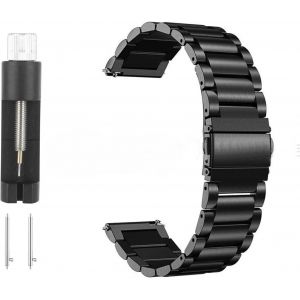 Kal-Bracelet De Montre Métal 20mm Remplacement Bracelets De Montre En Acier Inoxydable,Bracelets De Montres Remplacement À Dégagement Rapide Pour Homme Femme Montre Bracelet En Acier Inoxydable - Neuf