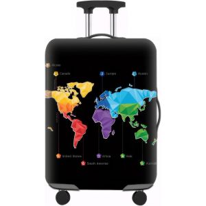KALANKA-Elastique Housse De Valise Protection De Valise Housse Bagage Lavable Couverture de Bagages Elastique Réutilisable Voyager Protecteur Couverture pour 18-32 Pouce Valise - Neuf