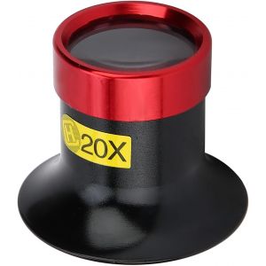 KAL-Loupe D'Oculaire En Plastique 20X, Loupe De Montre Pour La Réparation De Bijoux Et D'Électronique De Montre, Loupe Portable Pour La Réparation De Montres Et L'Évaluation De Bijoux - Neuf