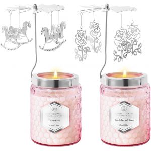 Sansh-Bougie Parfumée Cadeaux Pour Femmes Cadeaux De Saint-Valentin Cadeaux D'anniversaire Pour Maman, Fille, S?ur, Épouse, Meilleure Amie Bougies Parfumées Rotatives - Neuf