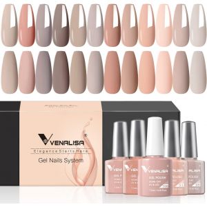 Senior-Venalisa &iquest; Lot De Vernis &Agrave; Ongles Gel Nude, 12 Couleurs Rose, Gris, Beige, Rose, Couleur Peau Naturelle, Vernis &Agrave; Ongles Uv Pour D&eacute;butant Manucure &Agrave; La Maison[L1202] - Neuf