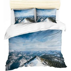 Housse De Couette Montagne Parures De Lit Personne Montagne Peak Naturel Paysages Montagne De Neige Prendre Une Photo Num&iquest;&iquest;Rique Imprimer Literie Et Taie D'oreiller (Style , X Cm - Neuf